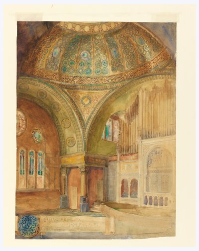 Farbgestaltung für den Tempel Israel, Brooklyn, NY von Leon Dabo