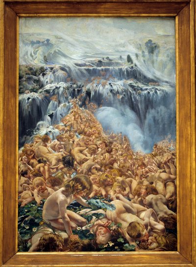 Der Gletscher, der Wildbach (linker Teil des Triptychons „Der Bach“) von Leon Henri Marie Frederic