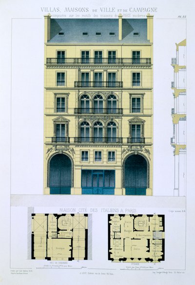Stadthaus der Italiener in Paris, aus 