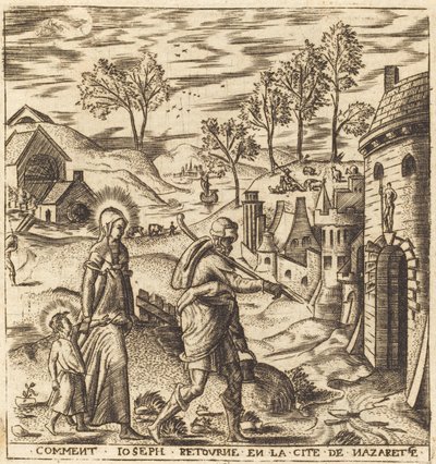 Joseph, Maria und Jesus kehren nach Nazareth zurück von Leonard Gaultier