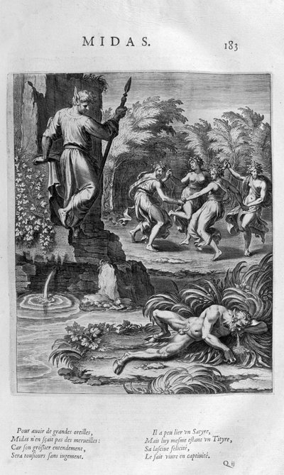 König Midas ist in der griechischen Mythologie für seine Fähigkeit bekannt, alles, was er berührte, in Gold zu verwandeln von Leonard Gaultier