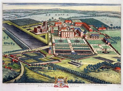 Staunton Harold in der Grafschaft Leicester, graviert von Johannes Kip von Leonard Knyff