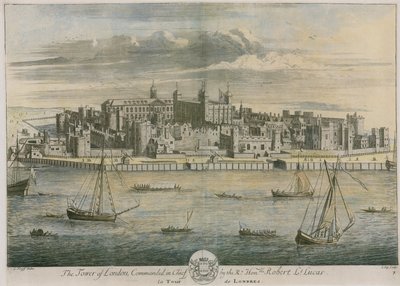 Der Tower of London, kommandiert von dem hochverehrten Robert Lucas von Leonard Knyff