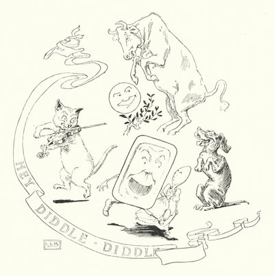 Hey! diddle, diddle, die Katze und die Geige (Gravur) von Leonard Leslie Brooke