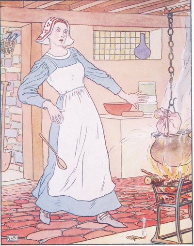 Tom wurde im Pudding aufgerührt und in ein Tuch gebunden von Leonard Leslie Brooke