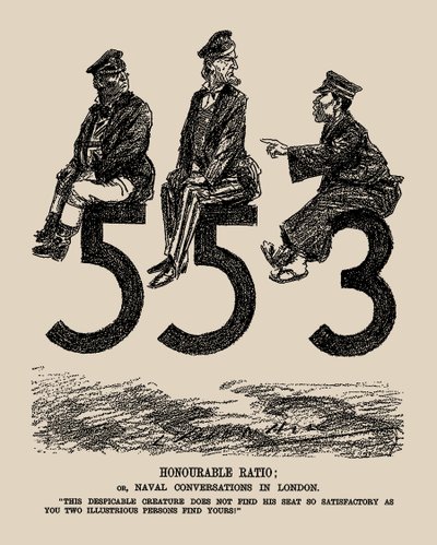 Ehrenwerter Ratio oder Marinegespräche in London. Punch, 1934 von Leonard Raven Hill