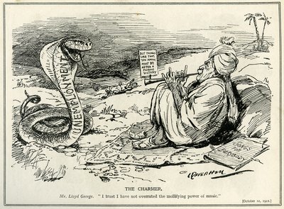 Lloyd George bezaubert die Schlange der Arbeitslosigkeit, 1921 von Leonard Raven Hill