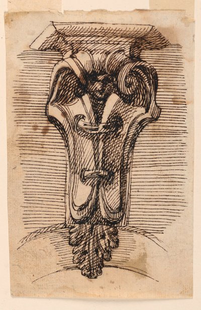 Entwurf für einen Schlussstein oder eine Konsole von Leonardo Scaglia