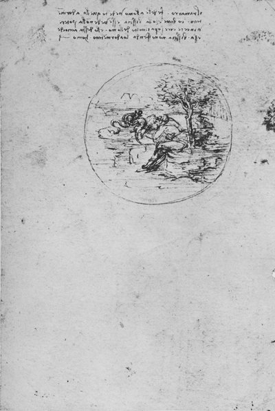 Allegorie der Eidechse, die die Wahrheit symbolisiert, ca. 1480 1945 von Leonardo da Vinci