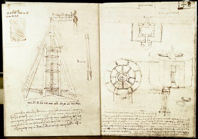 Architektur und Militärkunst: Manuskript von Leonardo da Vinci von Leonardo da Vinci