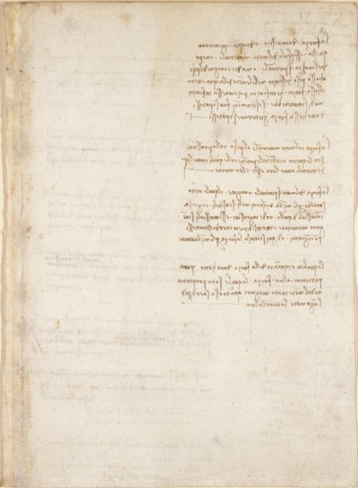 Leonardo da Vincis Notizen aus 