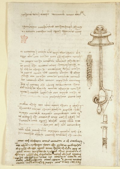 Notizen und Skizzen zur Untersuchung von Atemgeräten für Taucher (1508), aus 