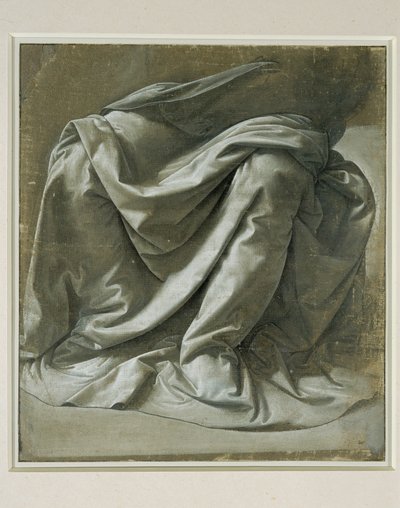 Draperie für eine sitzende Figur von Leonardo da Vinci