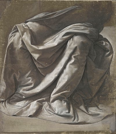 Draperie für eine sitzende Figur, ca. 1478 von Leonardo da Vinci