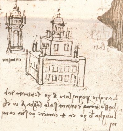 Zeichnung von Projekten für Burgen und Villen, ca. 1472-ca. 1519 1883 von Leonardo da Vinci