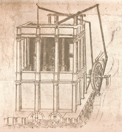 Zeichnung von Projekten für Burgen und Villen, ca. 1472-ca. 1519 1883 von Leonardo da Vinci