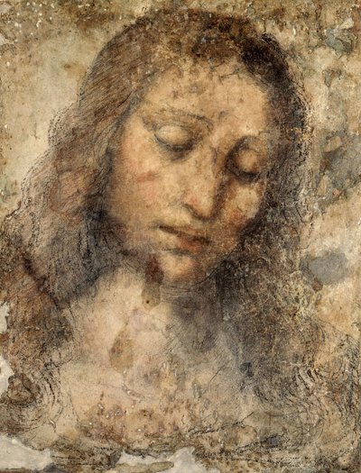 Gesicht von Jesus Christus, Kopie aus dem Letzten Abendmahl von Leonardo da Vinci von Leonardo da Vinci