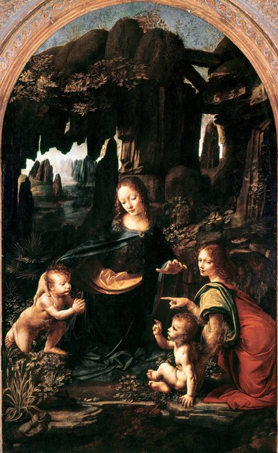 Madonna der Felsen, um 1483-94 von Leonardo da Vinci