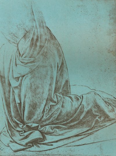 Vorbereitende Studie der Draperie für den Engel in der 