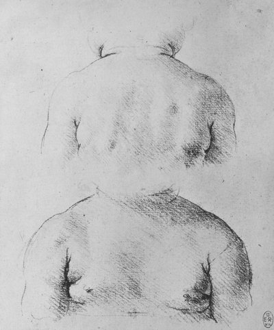 Die Büste eines Säuglings, Vorder- und Rückansicht, um 1480, 1945 von Leonardo da Vinci