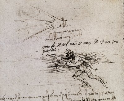 Die Palme und die Boje, Codex Atlanticus von Leonardo da Vinci