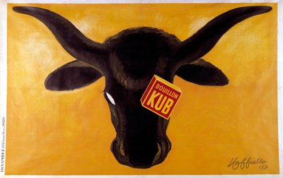 Werbeplakat für Kub-Brühe mit einem Rinderkopf. 1931. Illustration von Leonetto Cappiello (1875-1942) von Leonetto Cappiello