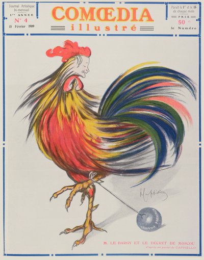 Cover von Comoedia Illustre, 15. Februar 1909 von Leonetto Cappiello