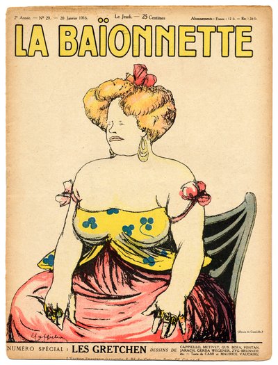 Umschlag von La Baionnette, Satirisch in Farben von Leonetto Cappiello