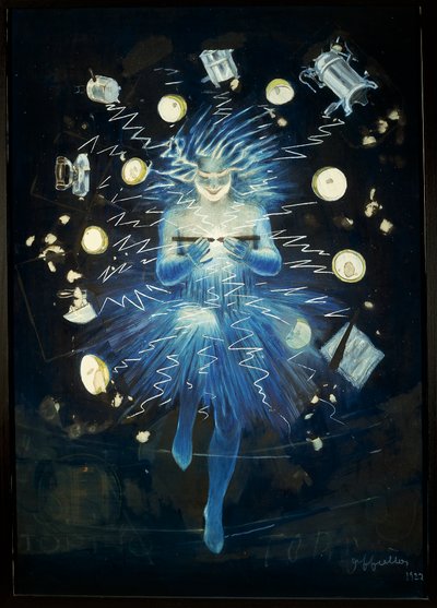 Skizze einer Werbung für ein elektrisches Gerät, von Leonetto Cappiello von Leonetto Cappiello