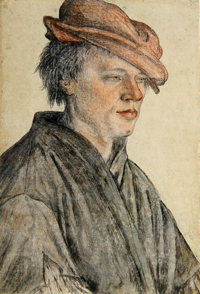Porträt eines jungen Mannes mit Mütze, nach rechts gewandt, ca. 1500-42 von Leonhard Beck