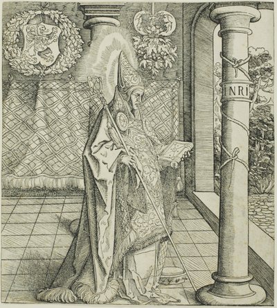 Heiliger Emesbertus, aus Heilige verbunden mit dem Haus Habsburg von Leonhard Beck