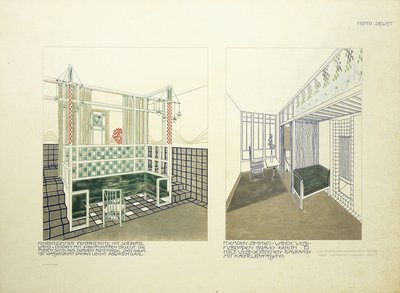 Kinderzimmer und Gästezimmer, ca. 1901 von Leopold (after) Bauer