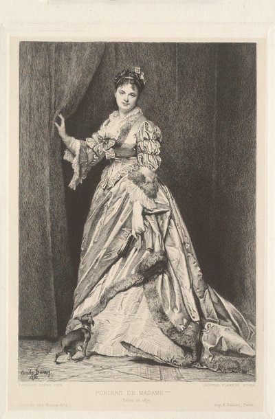 Porträt von Madame *** von Leopold Flameng