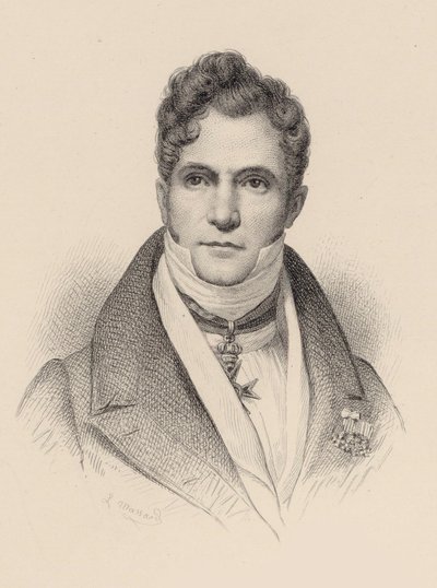Porträt des Dirigenten und Komponisten Gaspare Spontini, 1774-1851 von Leopold Massard