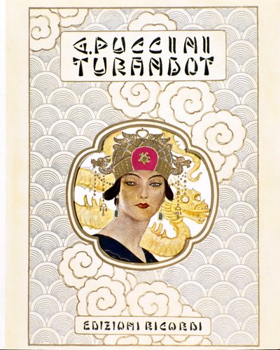 Titelblatt der Partitur für die Oper Turandot ca. 1926 von Leopoldo Metlicovitz