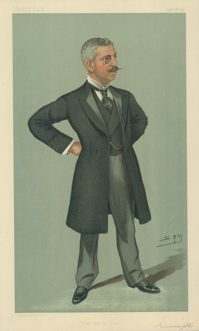 Colonel Francis Reginald Wingate, Im Lager des Madhi, 9. September 1897, Vanity Fair Karikatur von Leslie Matthew Ward