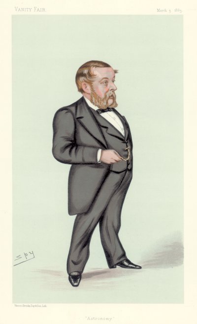 Richard Anthony Proctor, englischer Astronom, Mathematiker und populärwissenschaftlicher Schriftsteller, 1883 von Leslie Matthew Ward