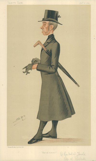 Der rechte ehrwürdige Anthony Wilson Thorold, Bischof von Rochester, Rochester, 10. Januar 1885, Vanity Fair Karikatur von Leslie Matthew Ward
