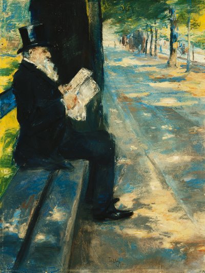 Herr im Park von Lesser Ury