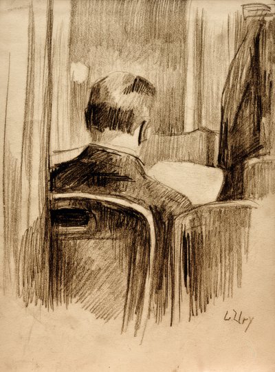 Leser im Café von Lesser Ury