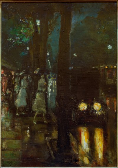 Nächtliche Szene am Kurfürstendamm mit Blick in Richtung... von Lesser Ury
