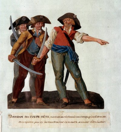 Darstellung von Mathieu Jouve Jourdan, genannt Jourdan Coupe-Tete, ein grausamer Revolutionär von Lesueur Brothers