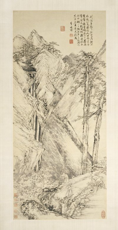 Landschaft nach Jing Hao und Guan Tong von Li Shizhuo