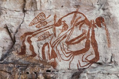 Aborigine-Mythologie, Burrunggui, Arnhem Land (Felsmalerei) von Unbekannt Unbekannt