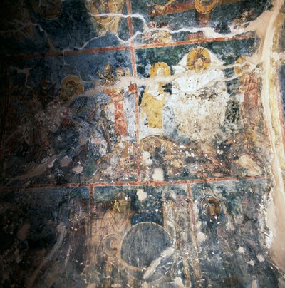 Fresken an der Decke des Klosters Agios Georgios, Diavaide, Kreta, Griechenland von Unbekannt Unbekannt