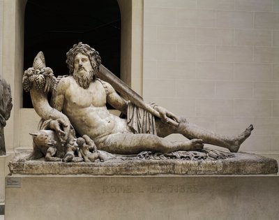 Marmorstatue, die den Tiber darstellt, Tempel von Isis und Serapis, aus Rom von Unbekannt Unbekannt