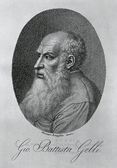 Porträt von Giovan Battista Gelli, graviert von Giuseppe Benaglia von Unbekannt Unbekannt