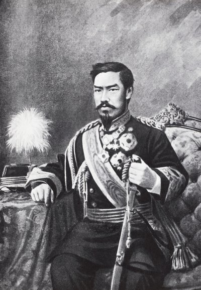 Porträt des japanischen Kaisers Meiji (Mutsuhito) von Unbekannt Unbekannt