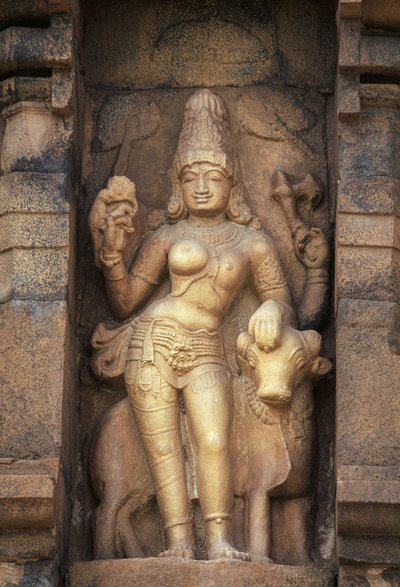 Relief, das Parvati darstellt, Brihadisvara-Tempel, Gangaikonda Cholapuram, Tamil Nadu, Indien von Unbekannt Unbekannt