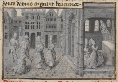 Wunder der Reue der ehebrecherischen Frau von Lieven van Lathem